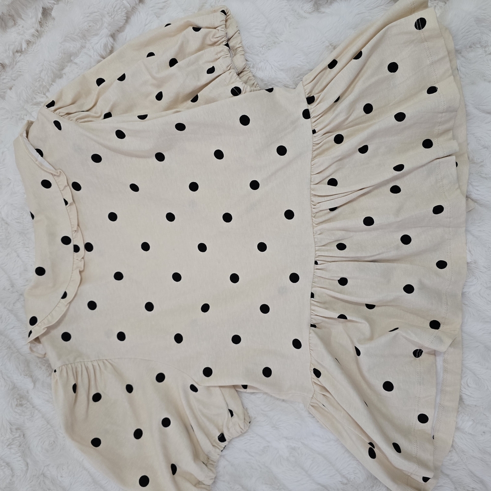 Cream Polka Dot Blouse : Anthropologie - Picture 8 of 12